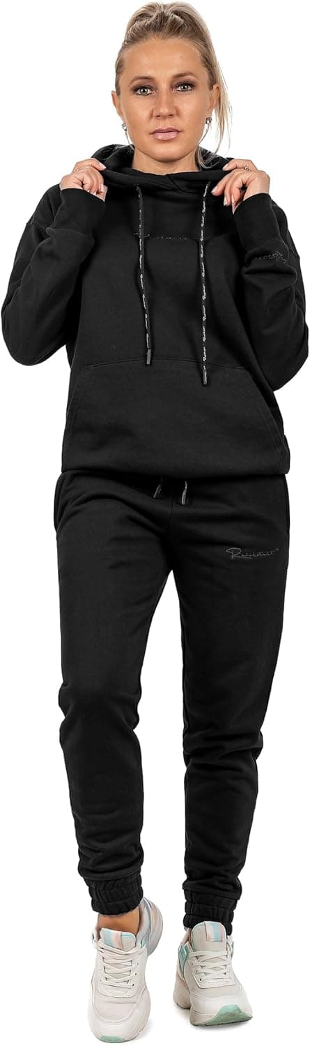 Detalle de Reichstadt Pantaloni da Jogging Donna in Cotone slim fit con coulisse e tasca posteriore