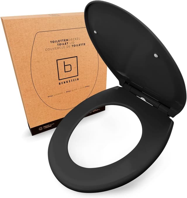 Thumbnail 6 de BENKSTEIN coperchio WC antibatterico oval, duroplast con Quick Release e softclose, sedile WC in acciaio inox rimovibile