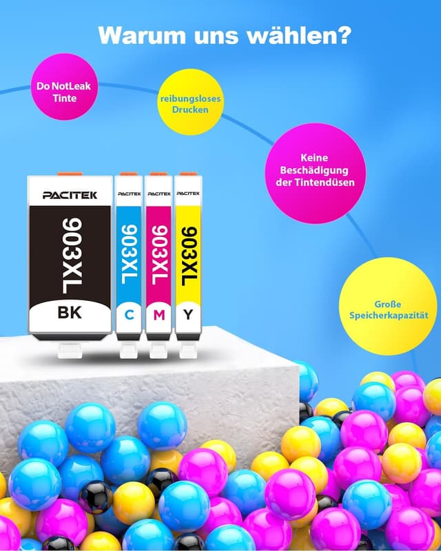 Detalle 2 de PACITEK HP 903XL Multipack Patronen 4er-Pack