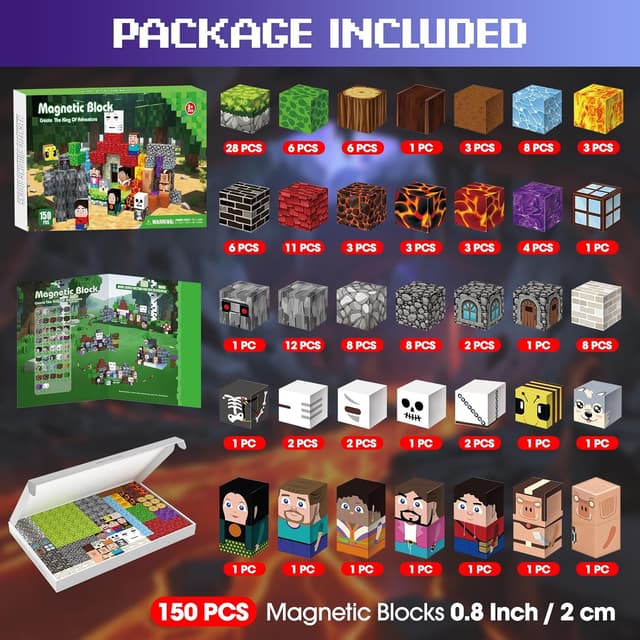 Detalle 2 de Kryzomat Magnetische Bausteine 150 PCS 🧩