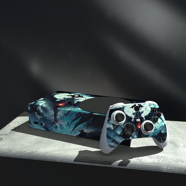 Detalle de playvital Custom Vinyl Skins for Xbox Series S (Field of Devil) – console skin & controller decal set