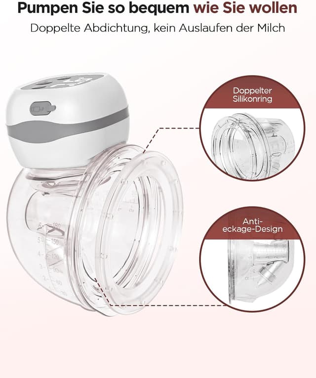 Thumbnail 5 de Elektrische Milchpumpe 201g tragbar 3 Modi