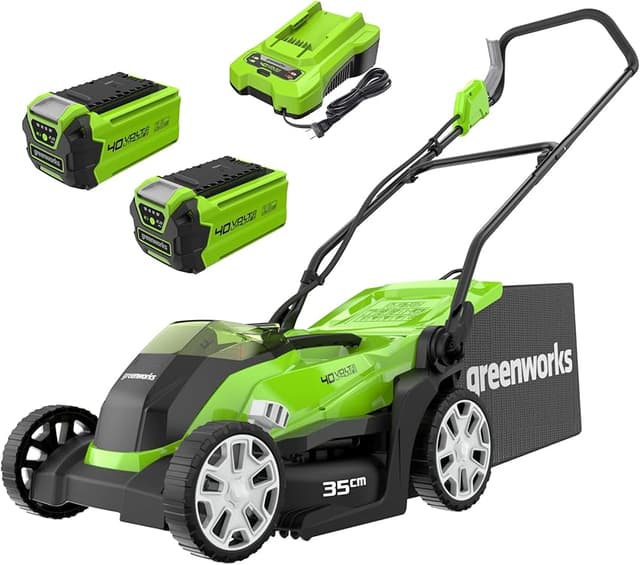 Imagen de Greenworks G40LM35K2X Cortacésped 35 cm, bolsa 40 L 🌿 en OfertitasTOP