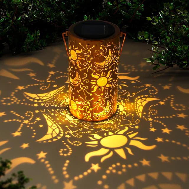 Detalle de TickTime Solar lantern lights for gardens