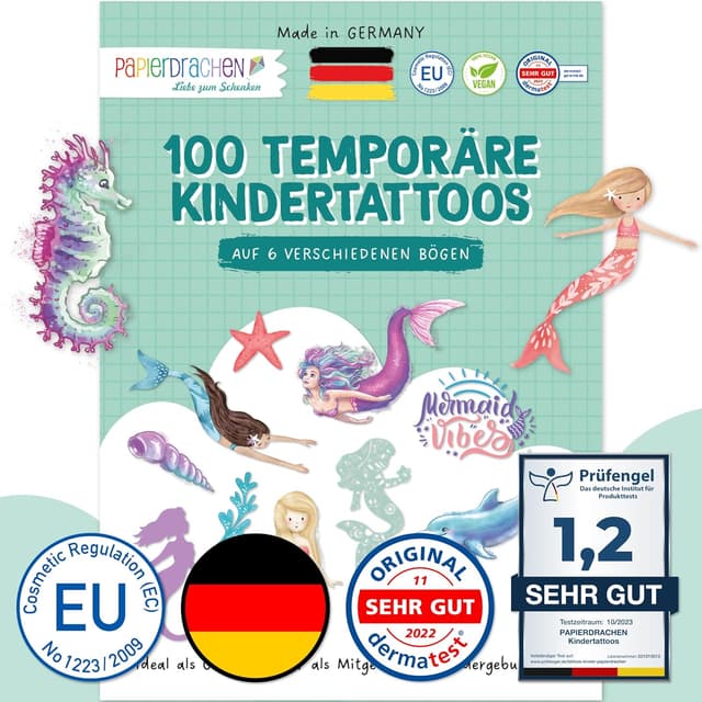 Detalle de Papierdrachen Kindertattoos 28 Set