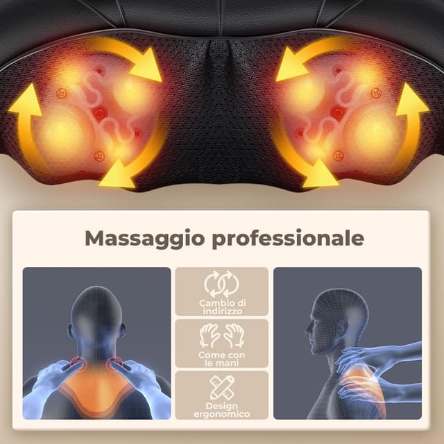 Thumbnail 3 de Massaggiatore shiatsu cervicale e per schiena 4D, 3 velocità 🧘