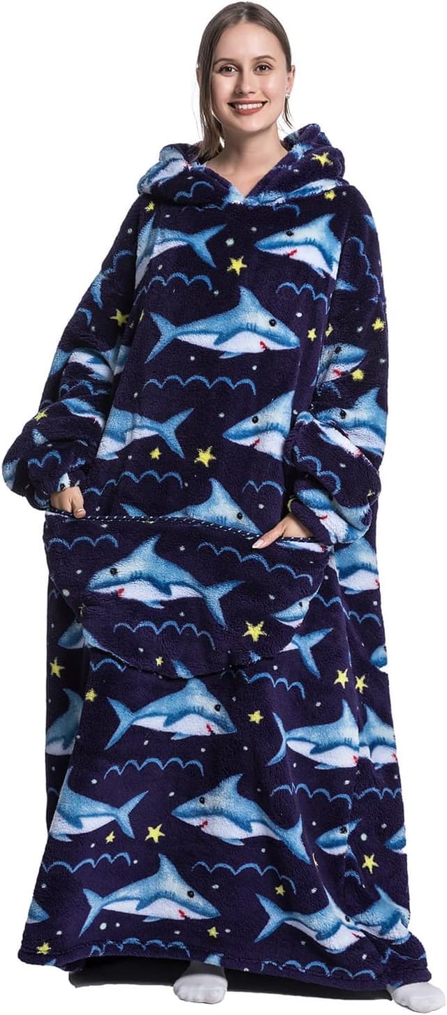 Imagen de Seogva Extra Long Wearable Blanket Hoodie Oversized sweatshirt for unisex use en OfertitasTOP