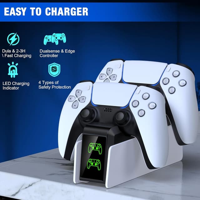 Thumbnail 6 de CoguyTech PS5 Controller Ladestation (Dual Fast Charger) für PS5 & PS5 Elite Controller mit LED-Display