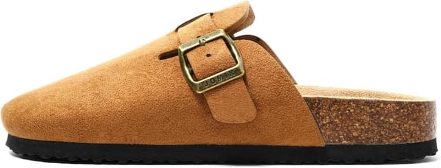 Detalle de JOMIX sabots femme en daim synthétique avec boucle et semelle en liège