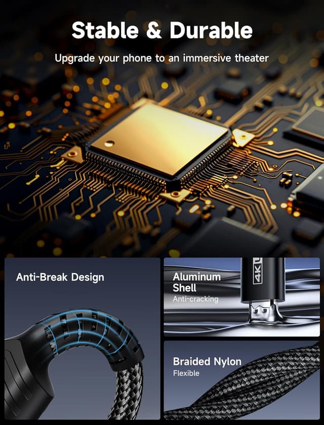 Thumbnail 5 de JSAUX USB C to HDMI Cable 10ft 4K@60Hz