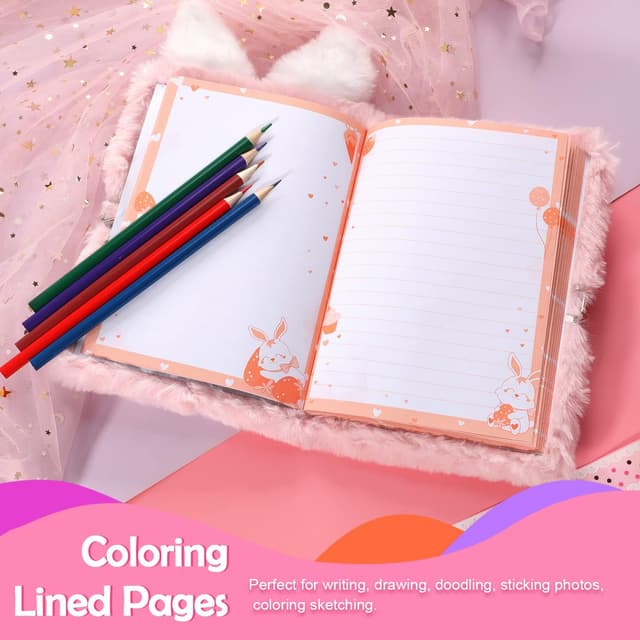 Thumbnail 2 de PinkSheep Kaninchen-Tagebuch mit Schloss 160 Seiten