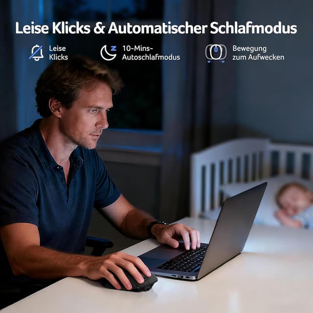 Thumbnail 6 de Acer Kabellose Maus Tri-Mode 4000 DPI mit OLED für bis zu 4 Geräte (Bluetooth, 2,4 GHz & Kabel)