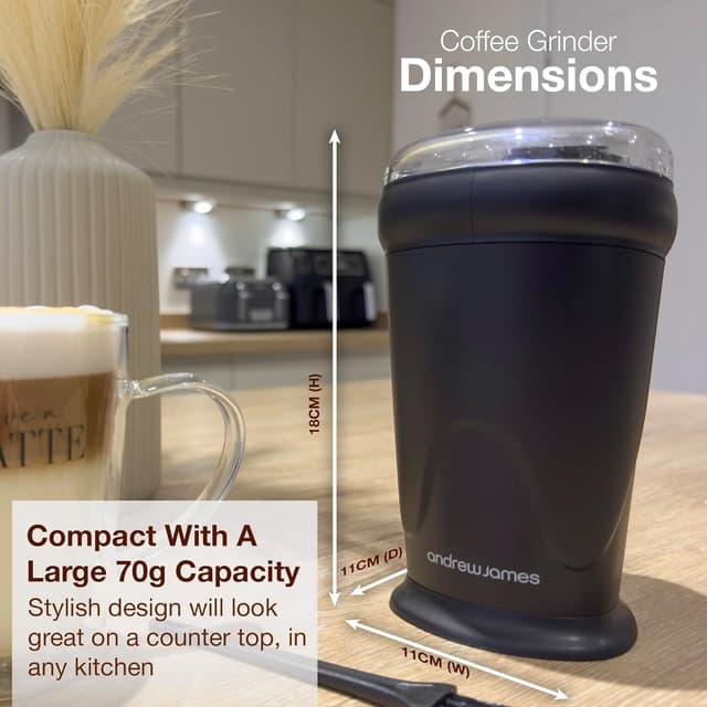 Thumbnail 4 de Andrew James Electric Coffee Grinder 70g