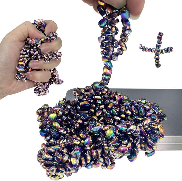 Detalle de 1000pcs Ferrite Putty Fidget Toys Magnetic Stones in Metal Tin (Adults) – Multicoloured