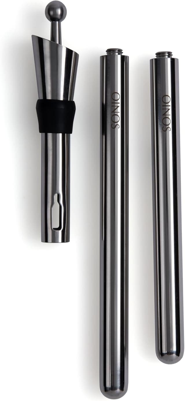 Detalle de OINOS Wine Chiller Stick (3-in-1 Cooler, Aerator & Stopper) for Wine Lovers