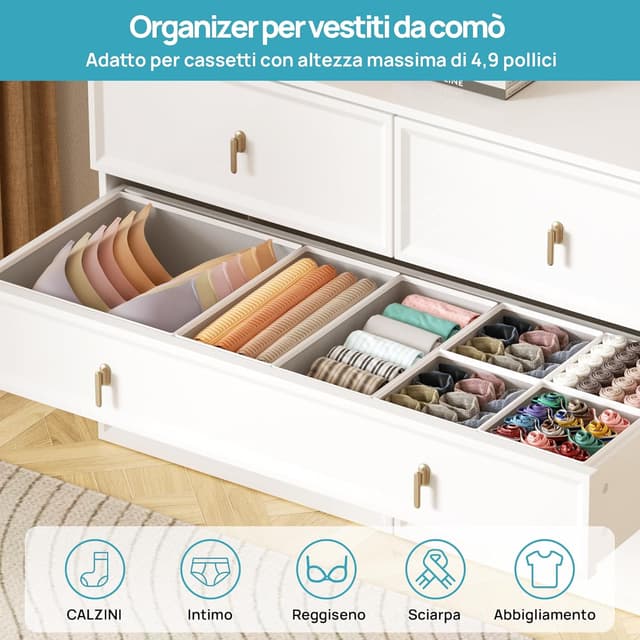 Thumbnail 4 de Vtopmart 12 Pack Drawer Organiser for Underwear