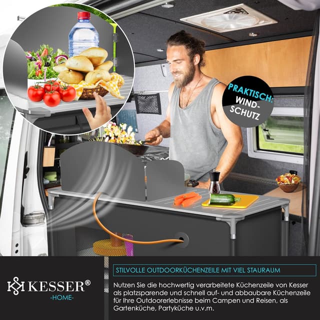 Thumbnail 3 de KESSER Campingküche F4 Anthrazit mit Aluminiumgestell