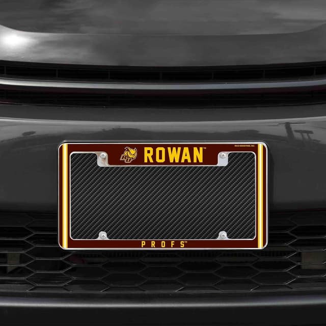 Detalle 2 de Rico Industries NCAA Standard 12" x 6" Chrome All Over License Plate Frame for Car, Truck, SUV (P-Q-R Schools)
