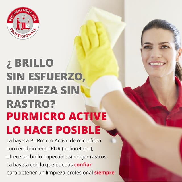 Detalle 2 de Vileda Professional Bayeta PurMicro Active 38x35 cm