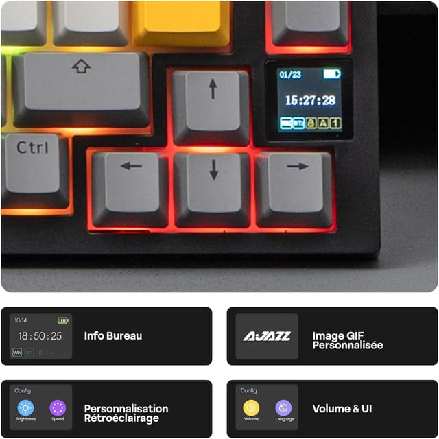 Detalle de EPOMAKER AK820 Pro clavier mécanique 75%