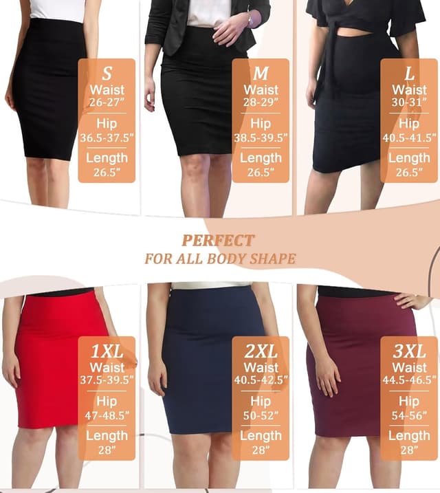 Thumbnail 5 de Hybrid & Company Premium Ponte Stretch Pencil Skirt 1X