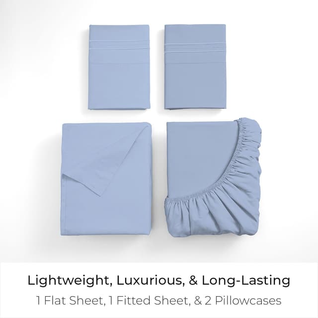 Detalle de Mellanni Iconic Queen Sheet Set 4-Piece