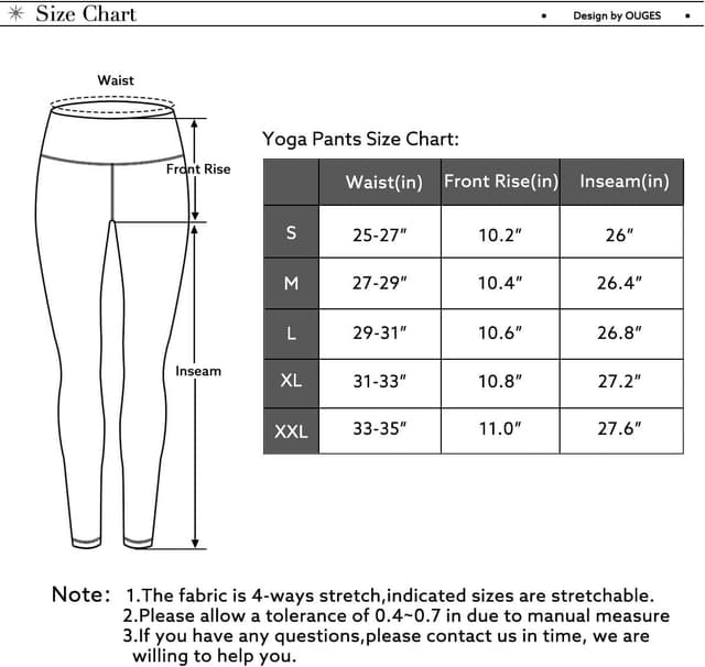 Thumbnail 5 de OUGES Damen Sport Leggings High Waist Yogahose 🧘♀