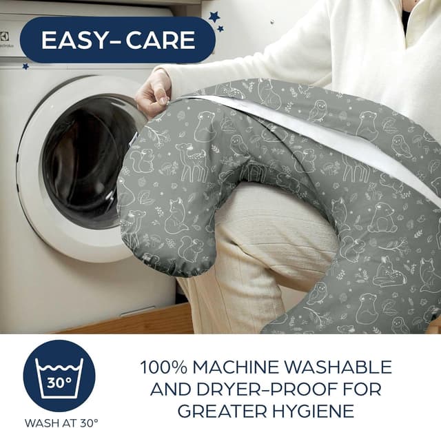 Thumbnail 6 de Niimo Nursing Pillow – Oeko-TEX® Standard 100 Ergonomic Baby Support Pillow (100% Cotton, Machine-Washable)