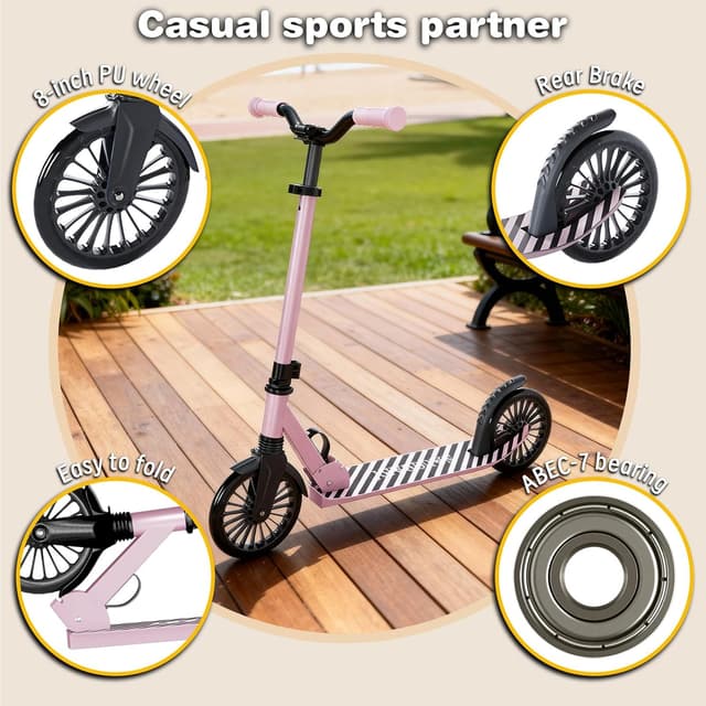 Thumbnail 2 de NAUGBABY Kids Kick Scooter 8-Inch Wheels