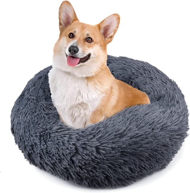 Thumbnail 6 de UUEMB 50cm Calming Dog Cat Bed, Plush Donut Pets Beds for Small Dogs Cats, Soft Puppy Kitten Cuddler Round Bed Cushion, Washable Warm Dog Beds for Improved Sleeping (Dark Grey)
UUEMB 50cm Calming Dog Cat Bed, Plush Donut Pets…