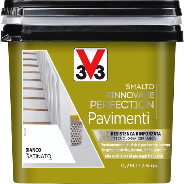 Detalle de V33 Smalto per pavimenti 0,75 L bianco satinato