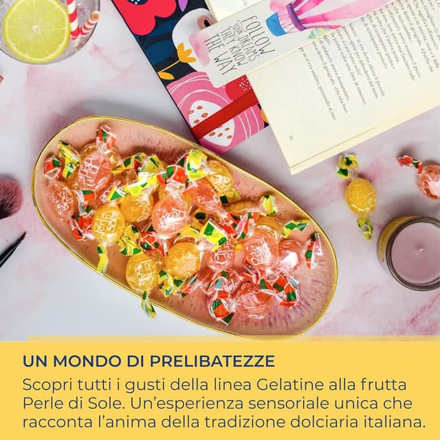 Detalle de Perle di Sole Gelatine al Limone con vero succo di frutta, senza glutine, 200 g