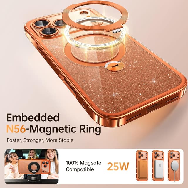 Detalle 2 de iPhone 17 Pro Cosmic Orange case with 16FT protection