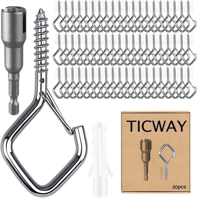 Detalle de Ticway Schraubhaken Set 80 Stück