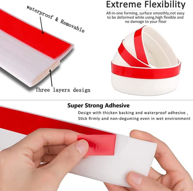 Thumbnail 6 de EXTSUD 2 m selbstklebende Türdichtung aus Silikon – gegen Zugluft, Staub, Insekten & Lärm