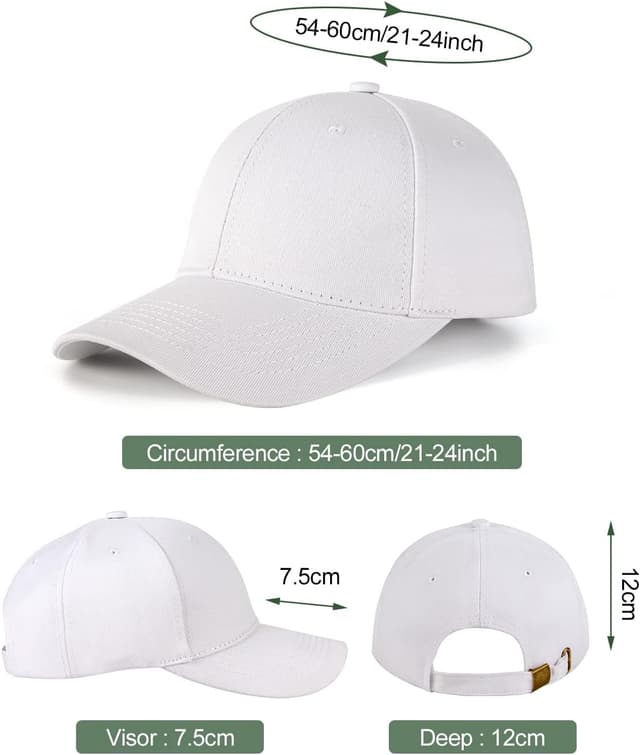 Detalle 2 de Unisex adjustable baseball cap with metal buckle closure and sweatband lining (54–60 cm)