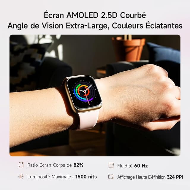 Detalle 2 de Montre connectée femme 1,85" et santé