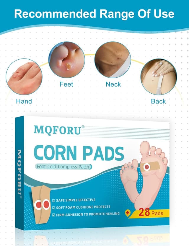 Detalle 2 de MQFORU Corn Remover Pads (28 pcs) – self-adhesive corn and wart removal patches for feet and toes
