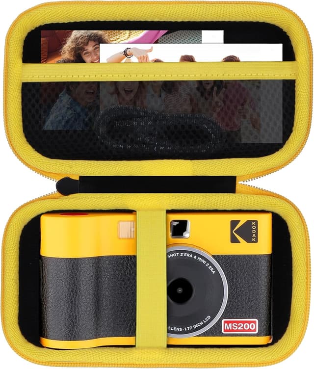 Detalle 2 de Lebakort Hart Schutz-Hülle/Etui für Kodak Mini 2 ERA 4PASS und Kodak Mini Shot 2 ERA 4PASS (Schwarz + Gelb)