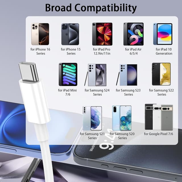 Thumbnail 5 de Car Carplay Cable 6ft USB A to USB‑C for iPhone