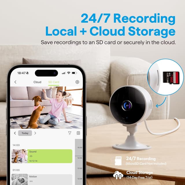 Thumbnail 6 de EIGHTREE Dog Camera 2K 3MP Indoor Camera