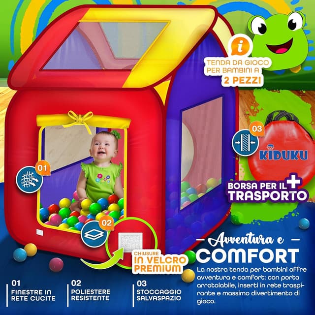 Thumbnail 2 de KIDUKU Tenda da gioco pop up 200 palline 🎪