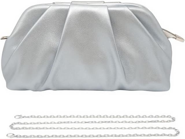 Thumbnail 6 de Pahajim ruched soft PU leather clutch bag with detachable chain crossbody strap