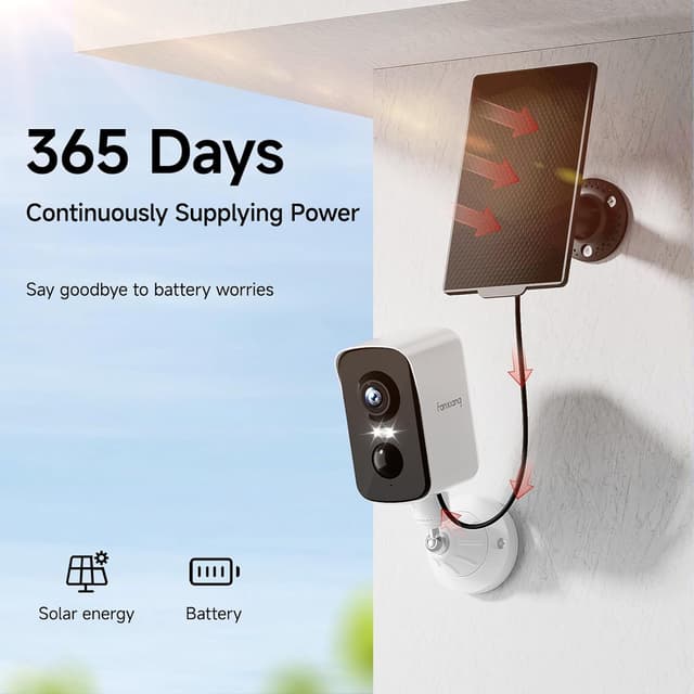 Detalle 1 de Wireless 2K outdoor security camera, 300°