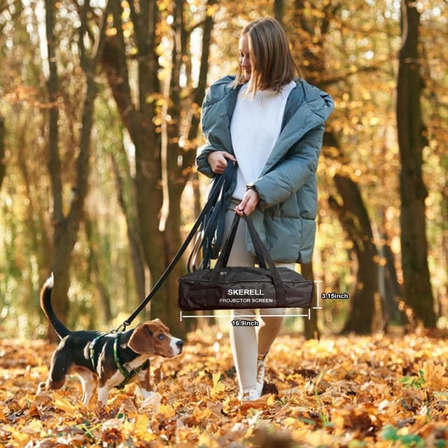 Detalle 2 de Outdoor Projector Screen with Stand 100 Inch (16:10) — Portable 4K HD Movie Screen with Carry Bag