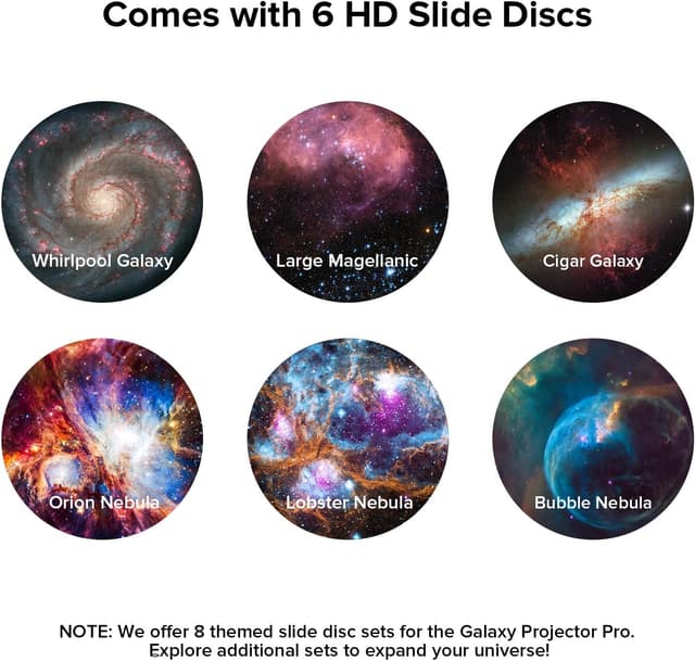 Detalle de YUNRAY Galaxy Projector Disc Set (6er) – Ultra-HD-Projektionsscheiben für Galaxy Projector Pro