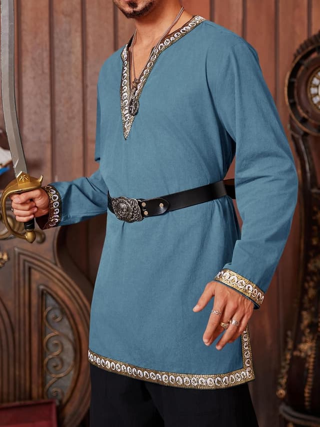 Detalle de Runcati Herren Mittelalter Tunika LARP 🎭