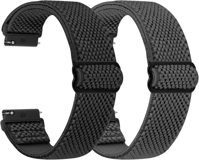 Detalle de SHIJZWD elastisches Uhrenarmband mit Schnellverschluss (16–24 mm) – Nylon-Loop für Sport & Alltag