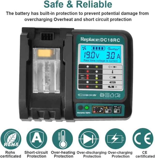 Detalle 2 de Powarobor DC18RC 18V Schnellladegerät 18 V