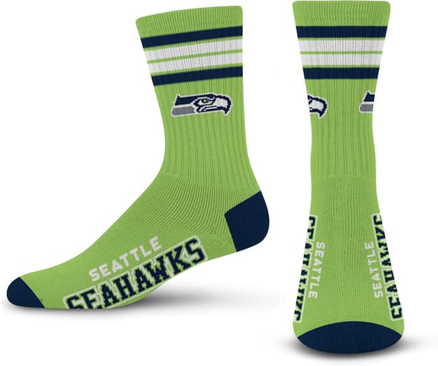 Detalle de For Bare Feet Men’s NFL 4-Stripe Deuce Performance Crew Socks